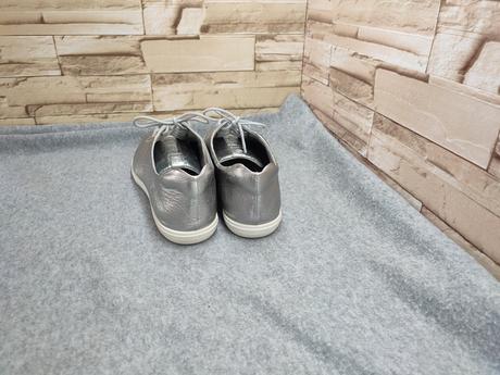 Ecco 42 - dámske kožené strieborné topánky, ecco,42