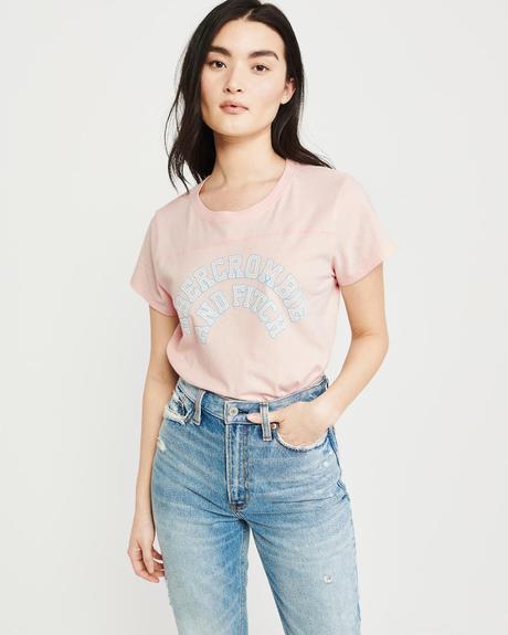 Abercrombie&fitch logo tricko vel. m/l, abercrombie&fitch,l / m