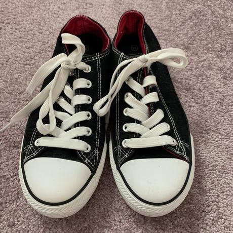 Čierne plátenky nylon red, 36