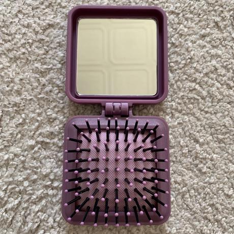 Ebelin sklápacia mini kefa na vlasy so zrkadlom, 