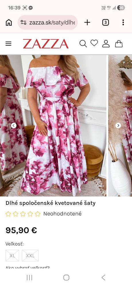 Kvetované šaty, xl