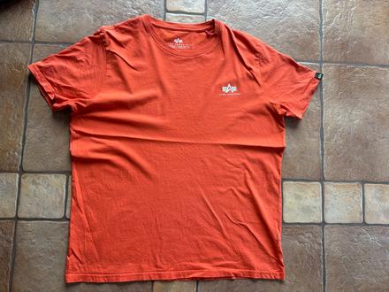 Oranžové tricko alpha industries, xl