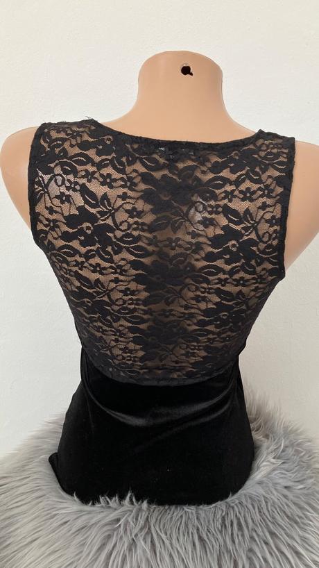 Zamatové body s čipkou (xs), tally weijl,xs