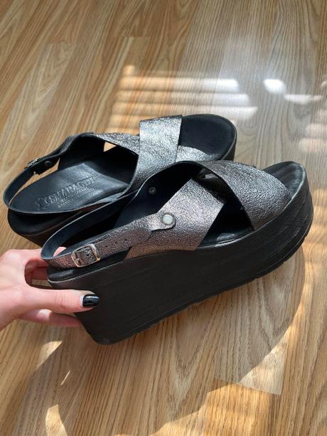 Kozene sandale na platforme, 41