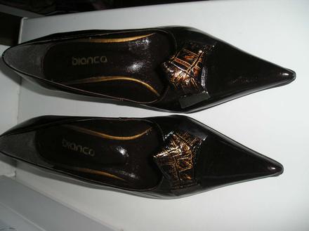 Čokoládové lakované lodičky, 40