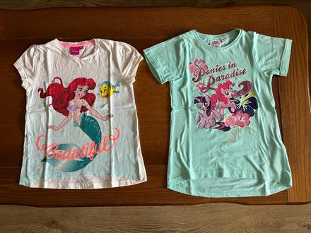 Tričká s ariel a my little pony dvojbalenie, disney,116