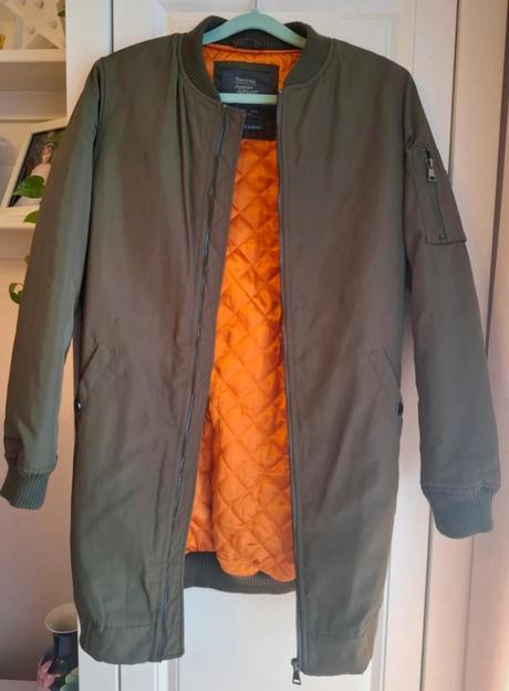 Predĺžená bomber bunda bershka, bershka,s