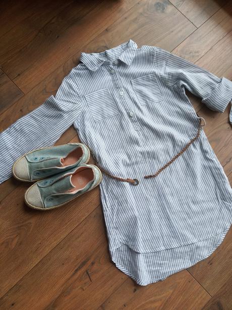 Set dievčenskej tuniky a topánok, h&m,122