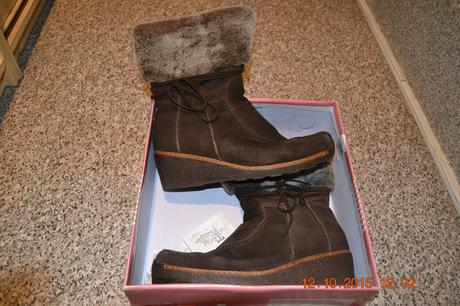 Damske kozene cizmy s kozusinou, 40