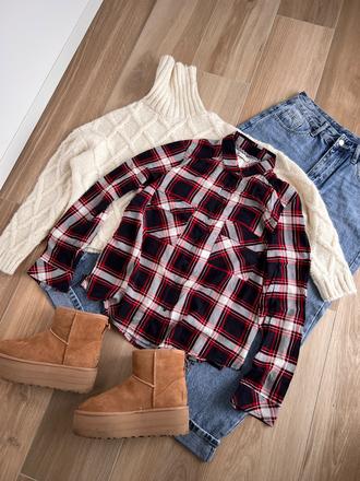 Bordová košeľa, bershka,m