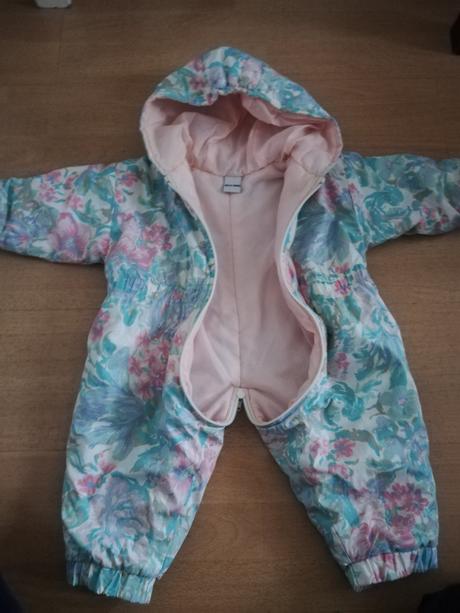 Zimná kombinéza kvietkovana, 74