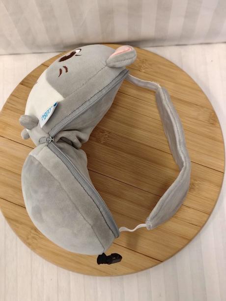 Plyšová sivá cestovná mačička 2v1 albi, 16 cm, 