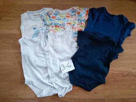 Balík body krátky rukáv 3-6m, 68–80