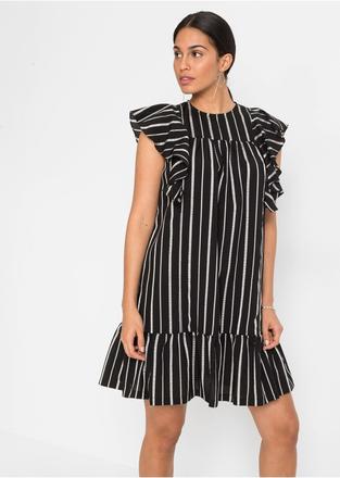 -prúžkované s volánmi šaty bonprix veľ. 38, bonprix,s