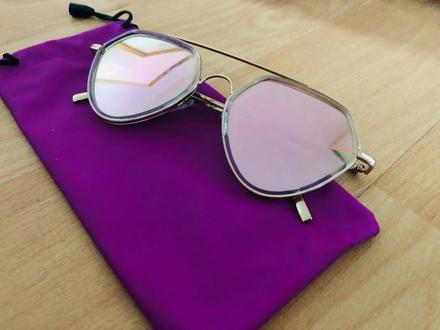 H&m slnečné okuliare zlatej farby, h&m