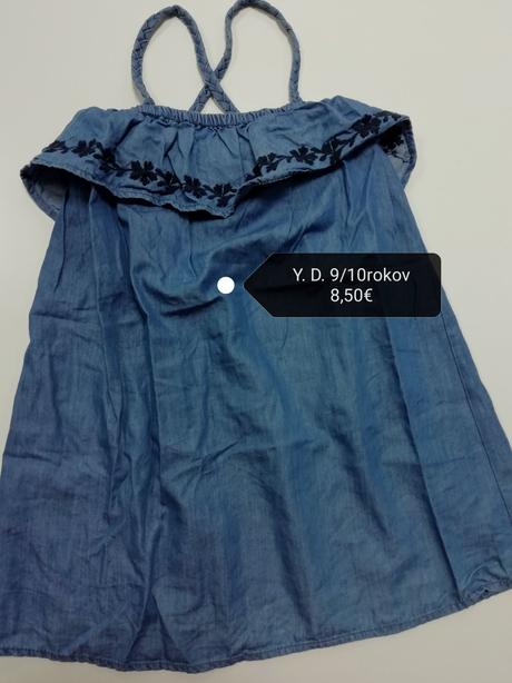 Rifľové bavlnené vyšívané šaty, young dimension,140