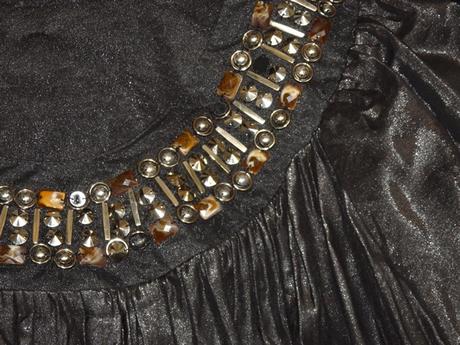 Kvaitná čierna tunika, xl