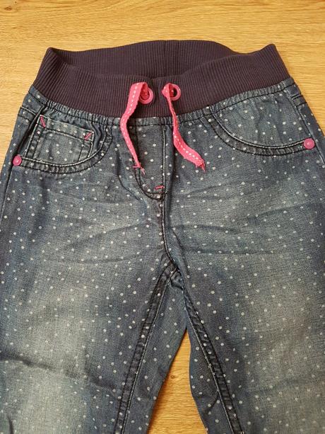 Volné džínsové nohavice s bodkami, palomino,104