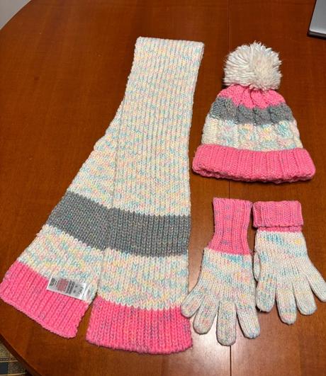 Súprava šál, čiapka, rukavice, f&f,122