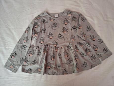 Tričko z organickej bavlny so žabkami, lindex,110 / 122