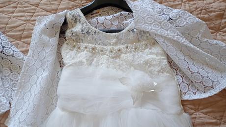Šaty pre dvojičky s bolerkom na 1. sv. prijímanie, 134