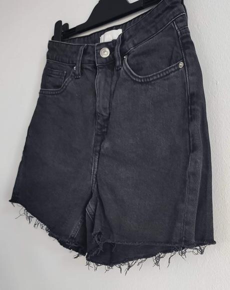 Riflové šortky s vysokým pásom h&m, h&m,xs