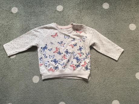Mikina potlač motýle, h&m,92