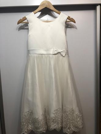 Dievčenské biele šaty, 146