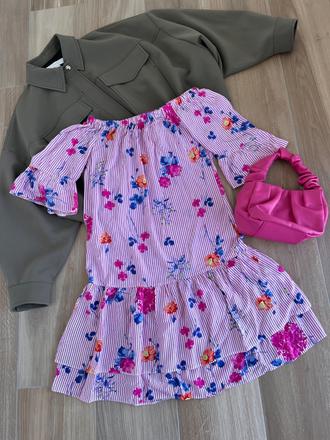 Kvetové letné šaty, h&m,s