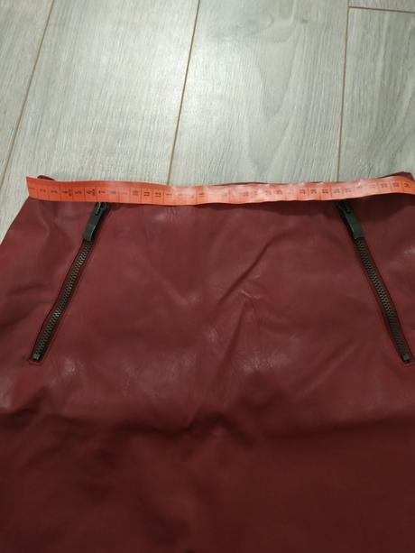 Koženkové bordová sukňa orsay, veľ. s, orsay,s