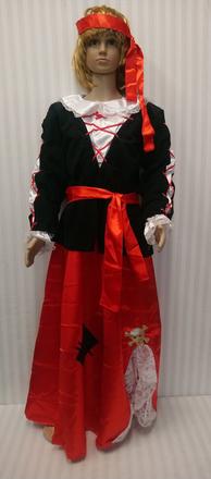 4 dielny kostým lady pirátka, 7-9r, 128-140 cm, 