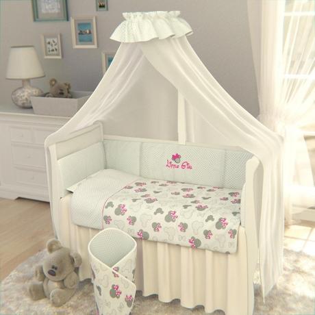 Belisima 2-dielne obliečky myška s mašličkou 90x12, šírka (cm): 90,dĺžka (cm): 120