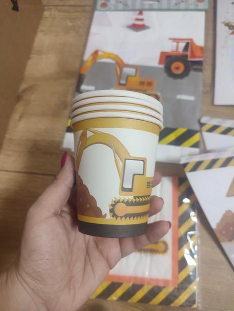 Stavebné stroje párty vyzdoba, 