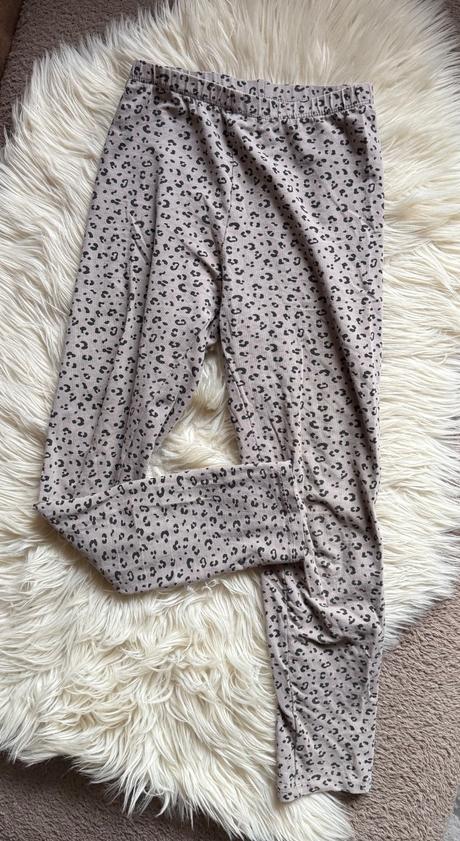 Leginy h&m leopardí vzor vel 140, h&m,140