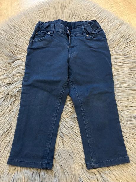 Chlapčenské podšité rifle tmavomodré h&m (92), h&m,92