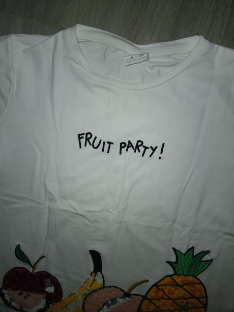 Bavlnené tričko s ovocím, zara,134