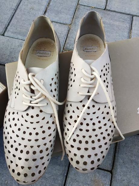 Kožené ležérne poltopánky, baťa,39