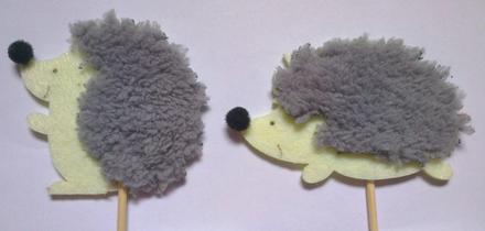 Ježko z plyšu zápich 6 cm + špajla, 