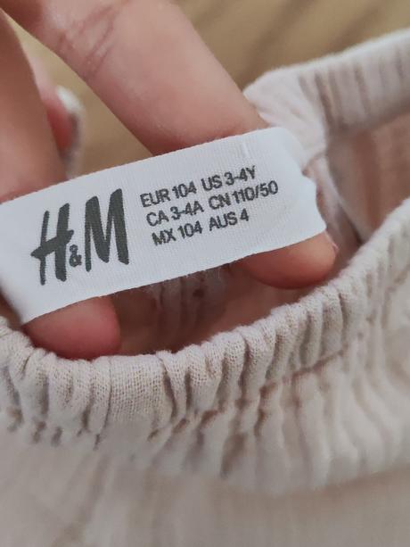 Mušelinové šortky, h&m,104
