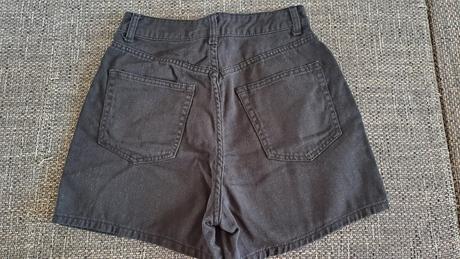 Čierne riflové kraťasy, h&m,s