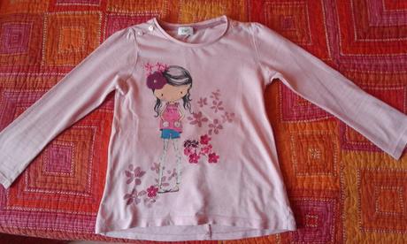 Tričko s dievčatkom a kvietkami, f&f,110