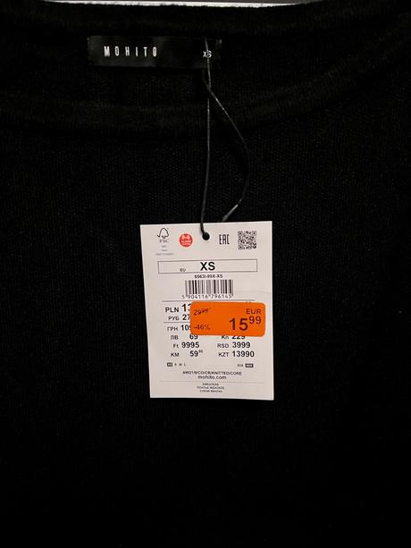 Čierne šaty, mohito,xs