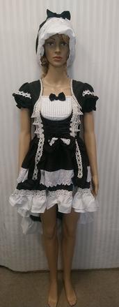 2 dielny kostým slúžka lolita, chyžná, xs,