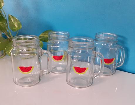 Pohár na letný drink na záhrade - 4ks, 