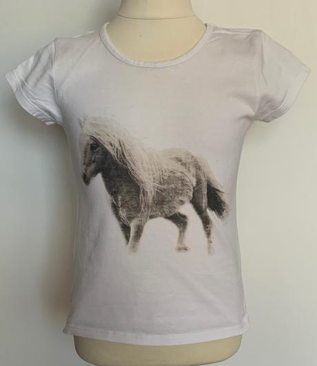 Adams biele tričko s koňom, adams,122