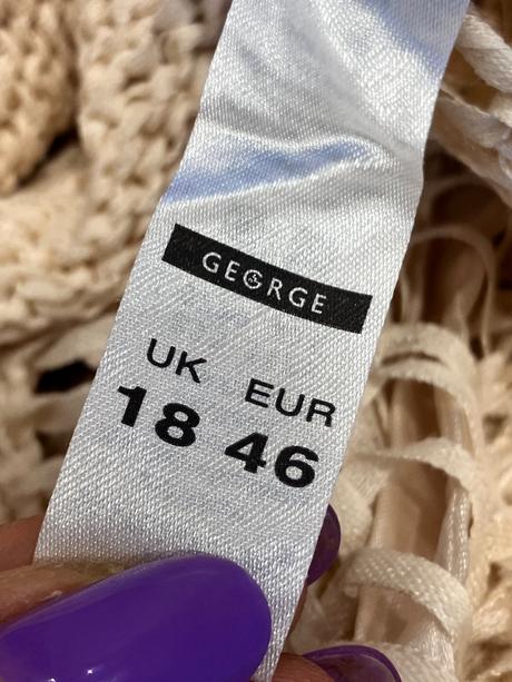 Dámsky béžový sveter krátky rukáv (46), george,xxl