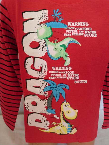 Chlapč. červené pyžamo dr dragon, n-feel 104-110, 110