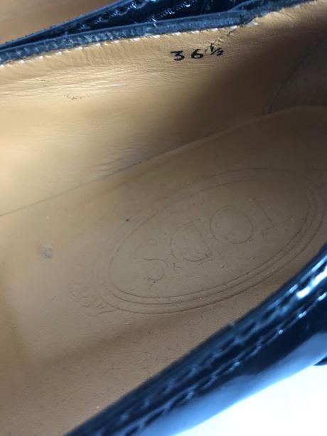 Tod s lakovane luxusne baleriny kozene cierne, 37