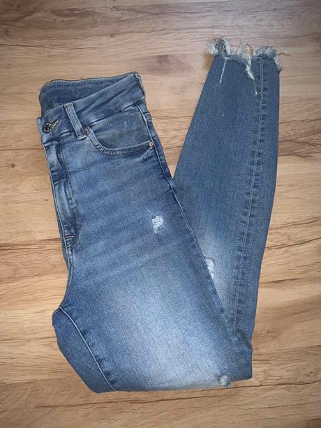 Shapping skinny vysoký pás h&m 27 /30, h&m,34 / 36 / s / xs