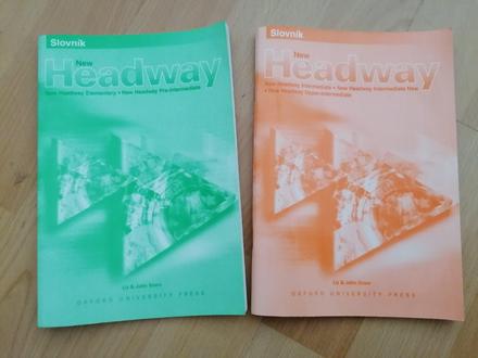 Slovníky k učebnici angličtiny,